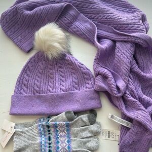 Talbots Hat, Gloves and Scarf Set